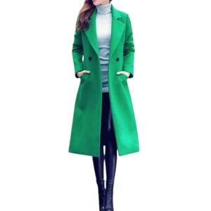 NWOT Green Wool Blend Coat Size S/6